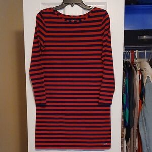 Vineyard Vines Nautical Striped Long Sleeve Dress Women's XS